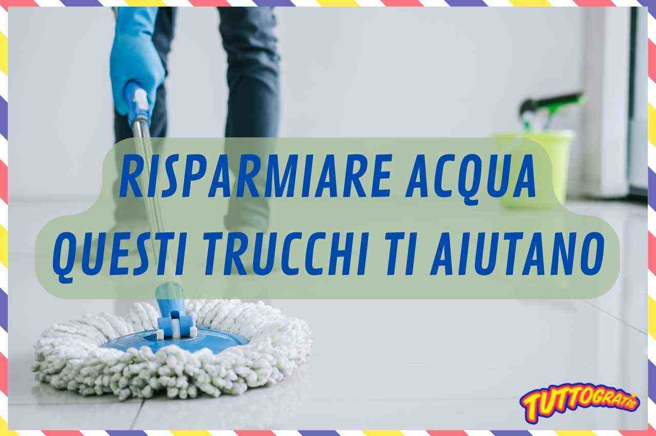 Risparmiare acqua, lavare pavimenti