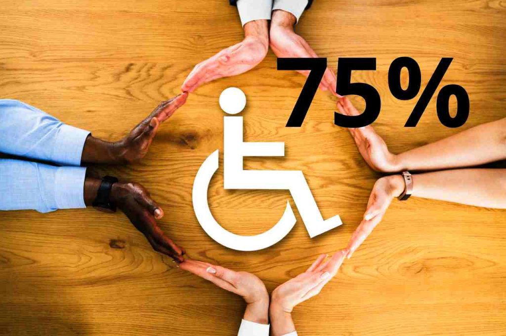 invalidità al 75% novità