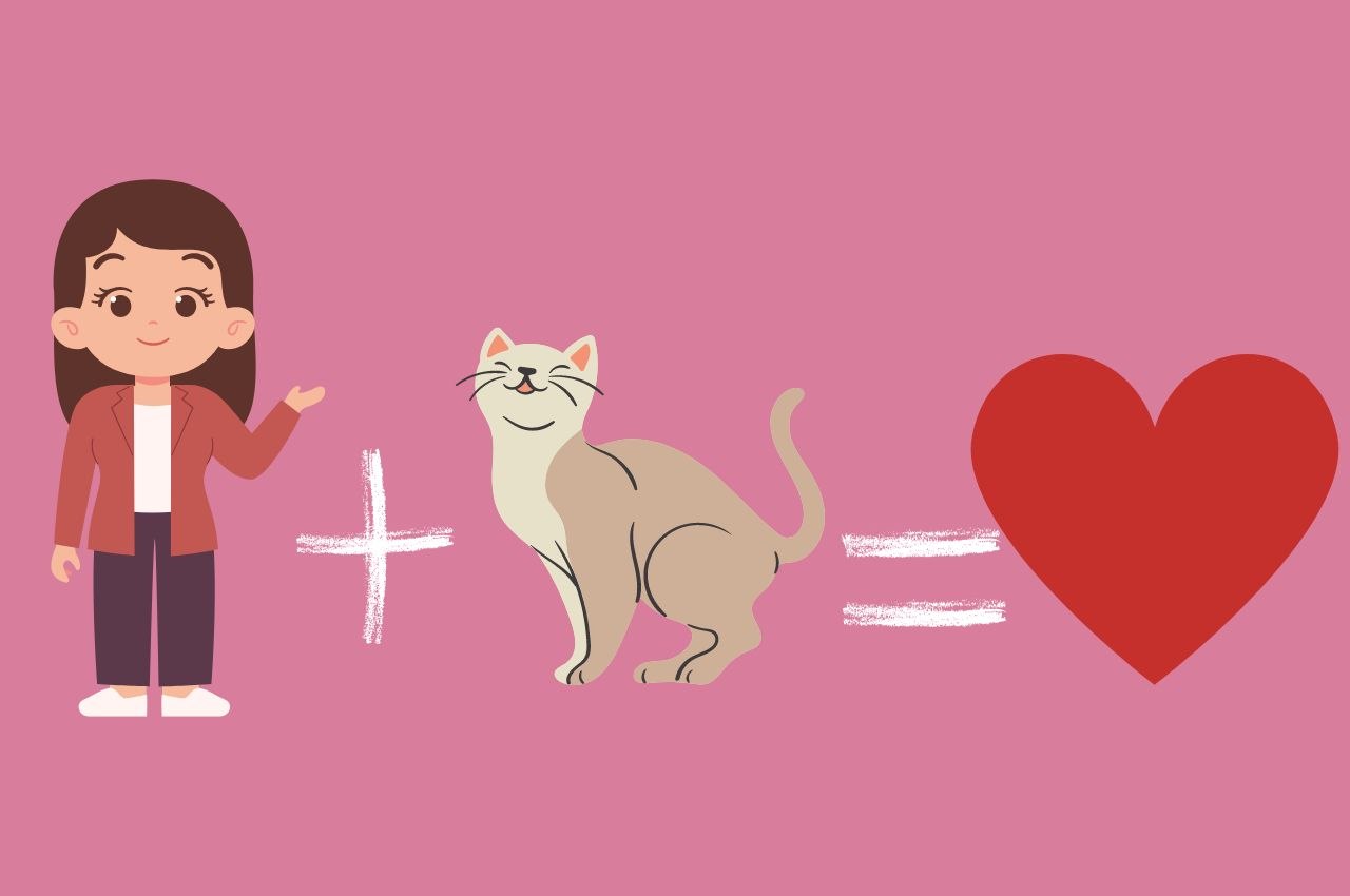 donna più gatto uguale amore