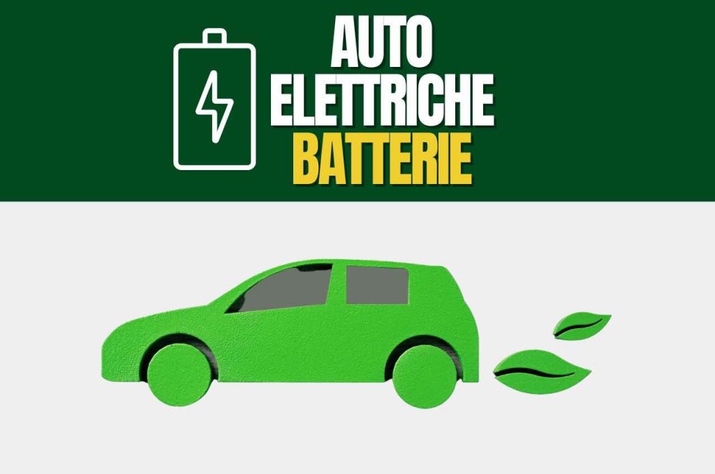 Auto elettrica e illustrazione batteria